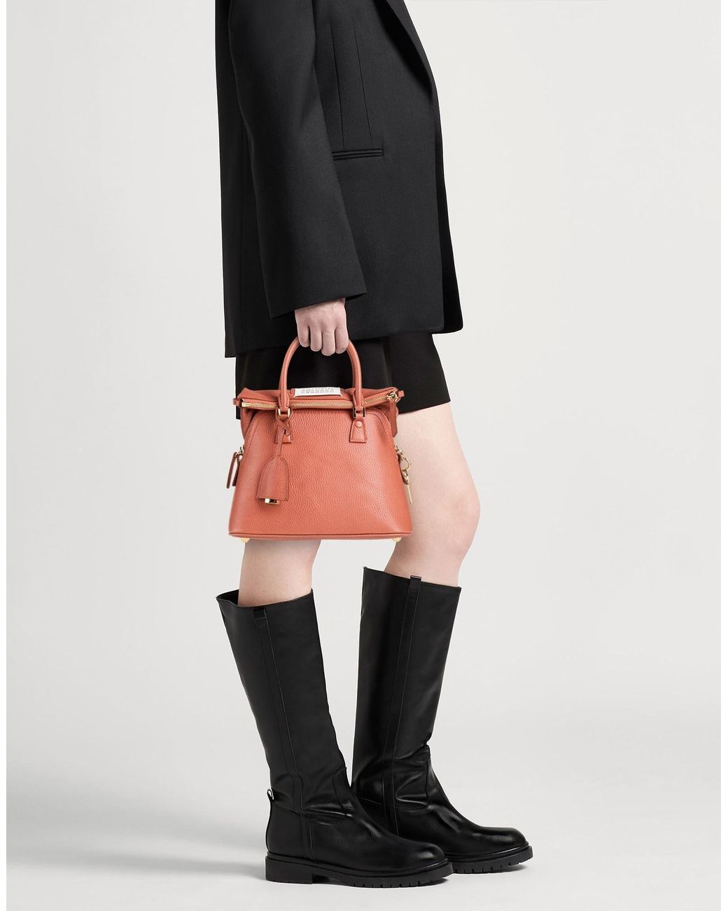 Maison Margiela Pink Pebbled-Leather Handbag