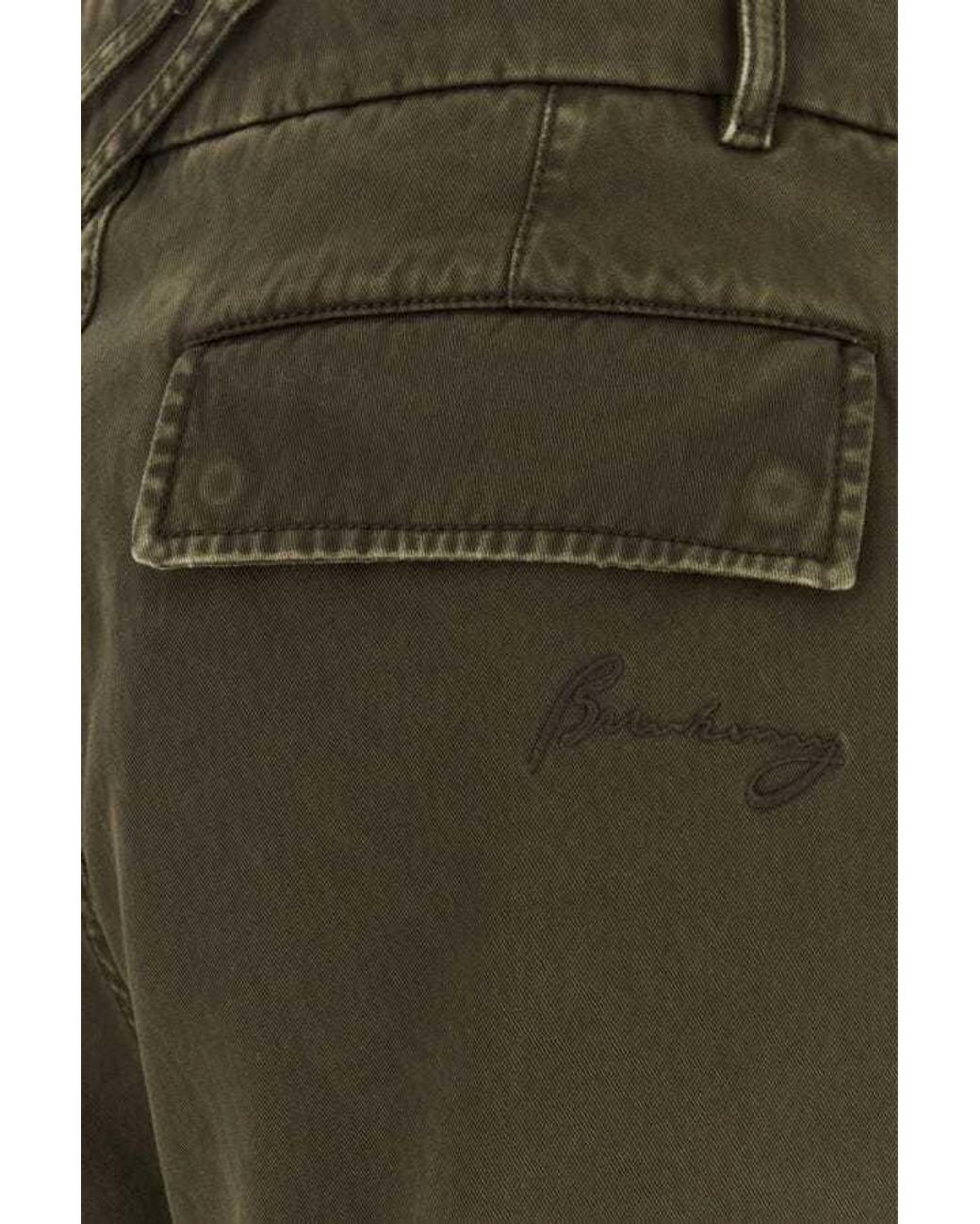 Burberry Green Straight-Leg Cargo Trousers for men