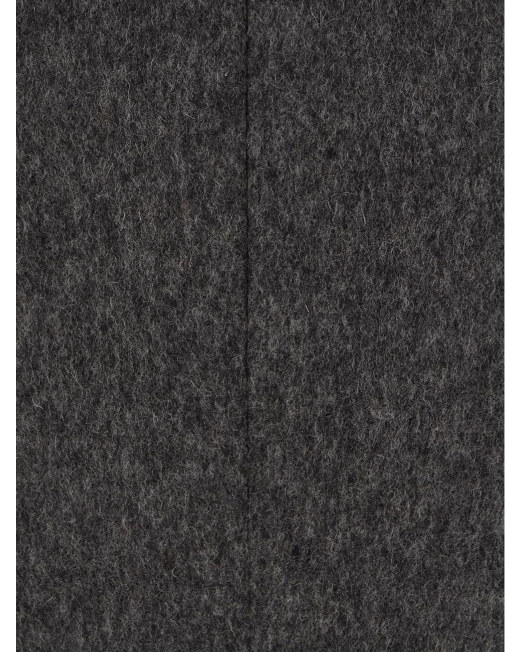 Prada Gray Slit-Detailed Midi Skirt