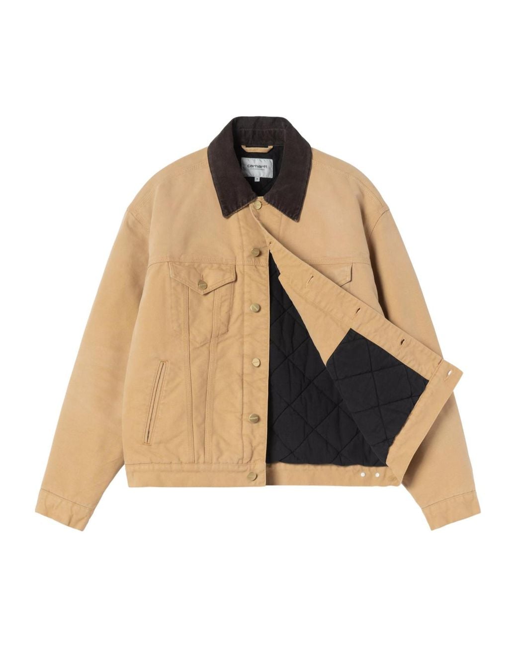 Carhartt Natural Og Trucker Corduroy-Collar Canvas Jacket for men
