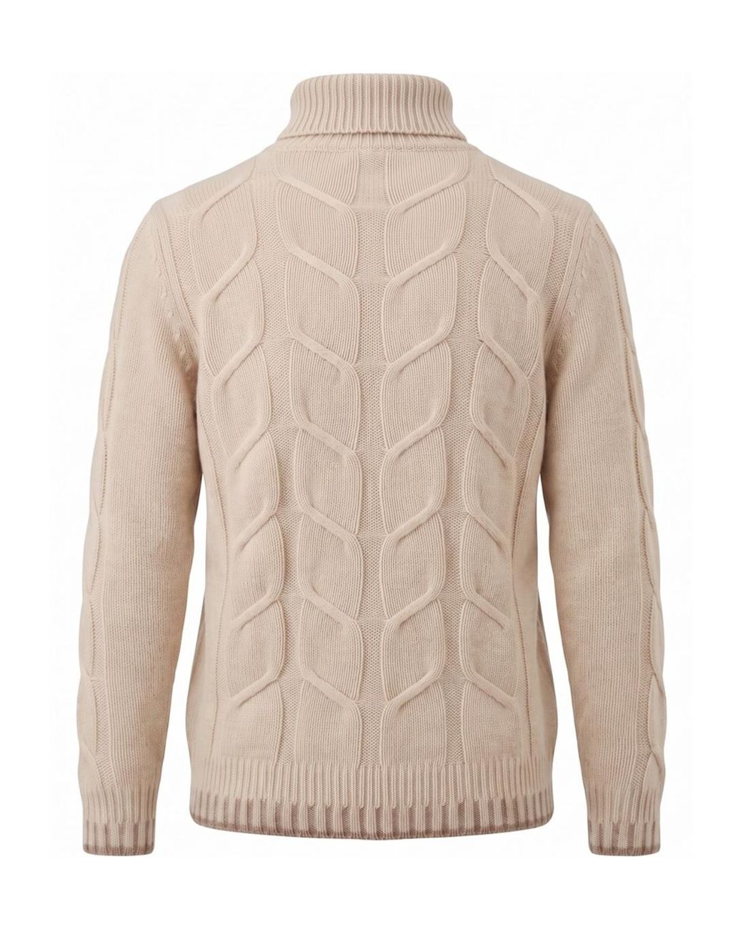Altea Natural Cable-Knit Roll-Neck Sweater for men