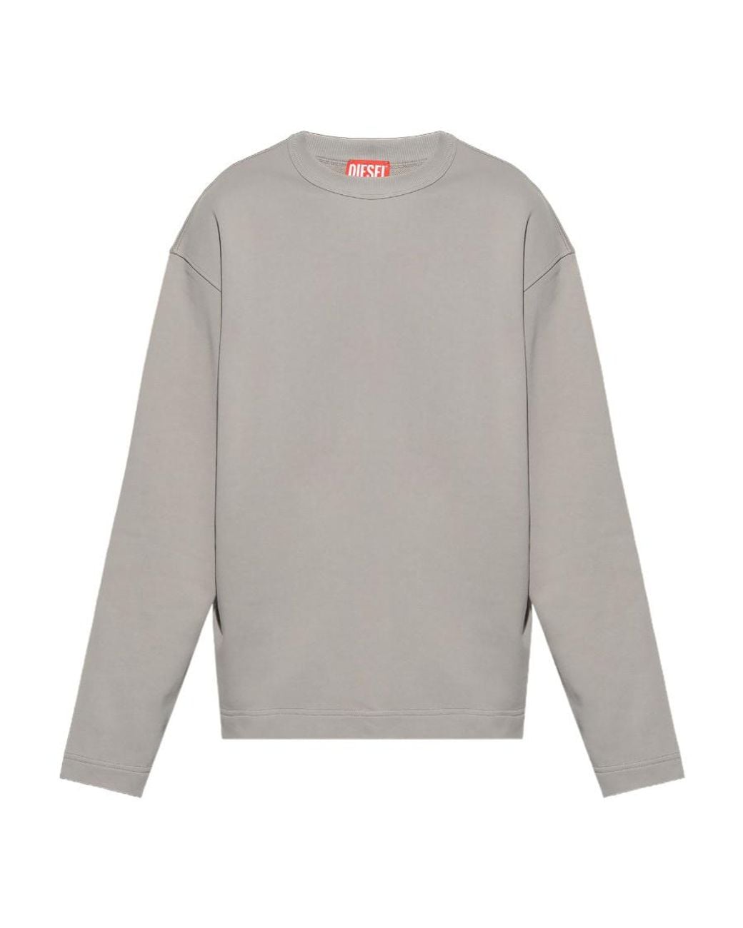 DIESEL Gray Oval-D Oversized Sweatshirt for men