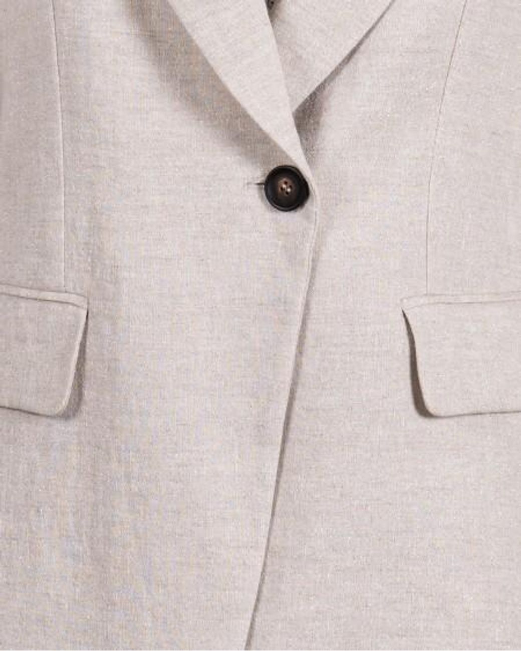Brunello Cucinelli Natural Lurex Buttoned Blazer
