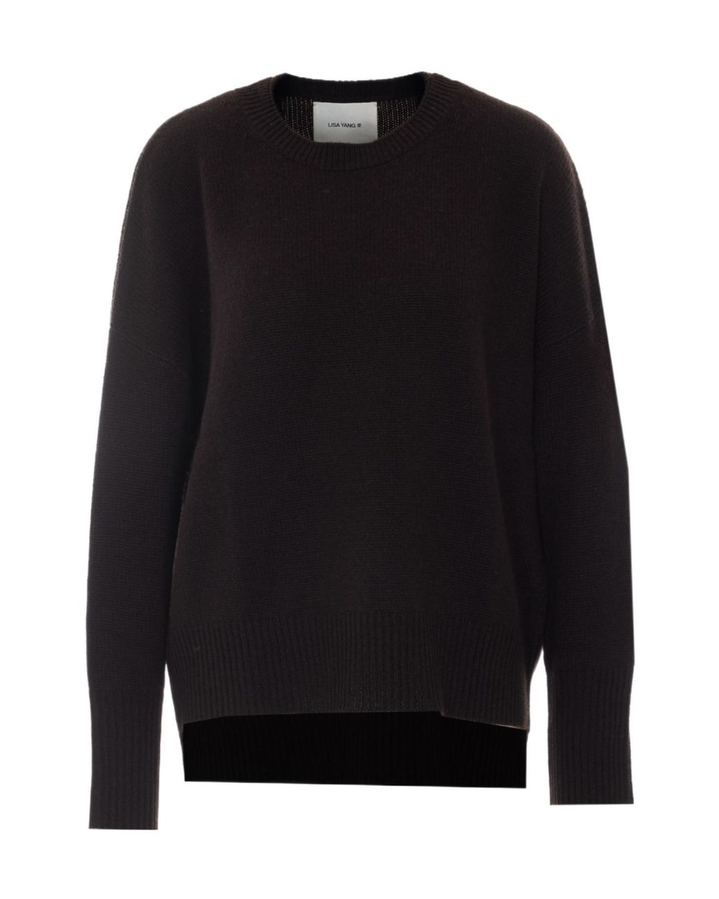 Lisa Yang Black Mila Crewneck Knitted Jumper