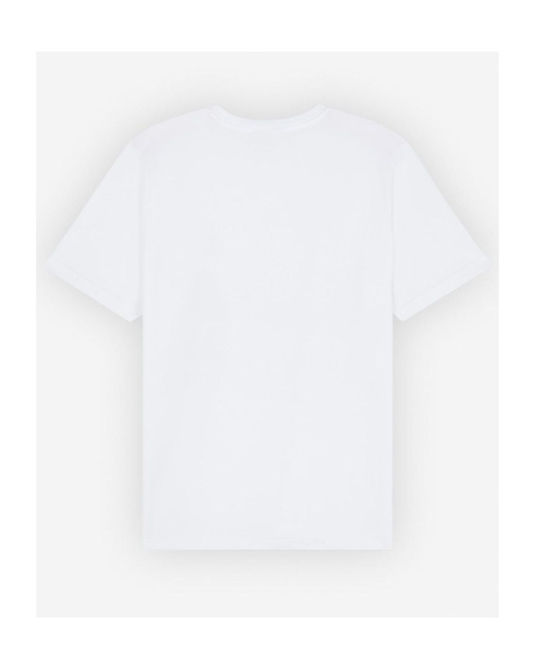 Maison Kitsuné White Maison Kitsuné Speedy Fox Patch Comfort T-Shirt for men