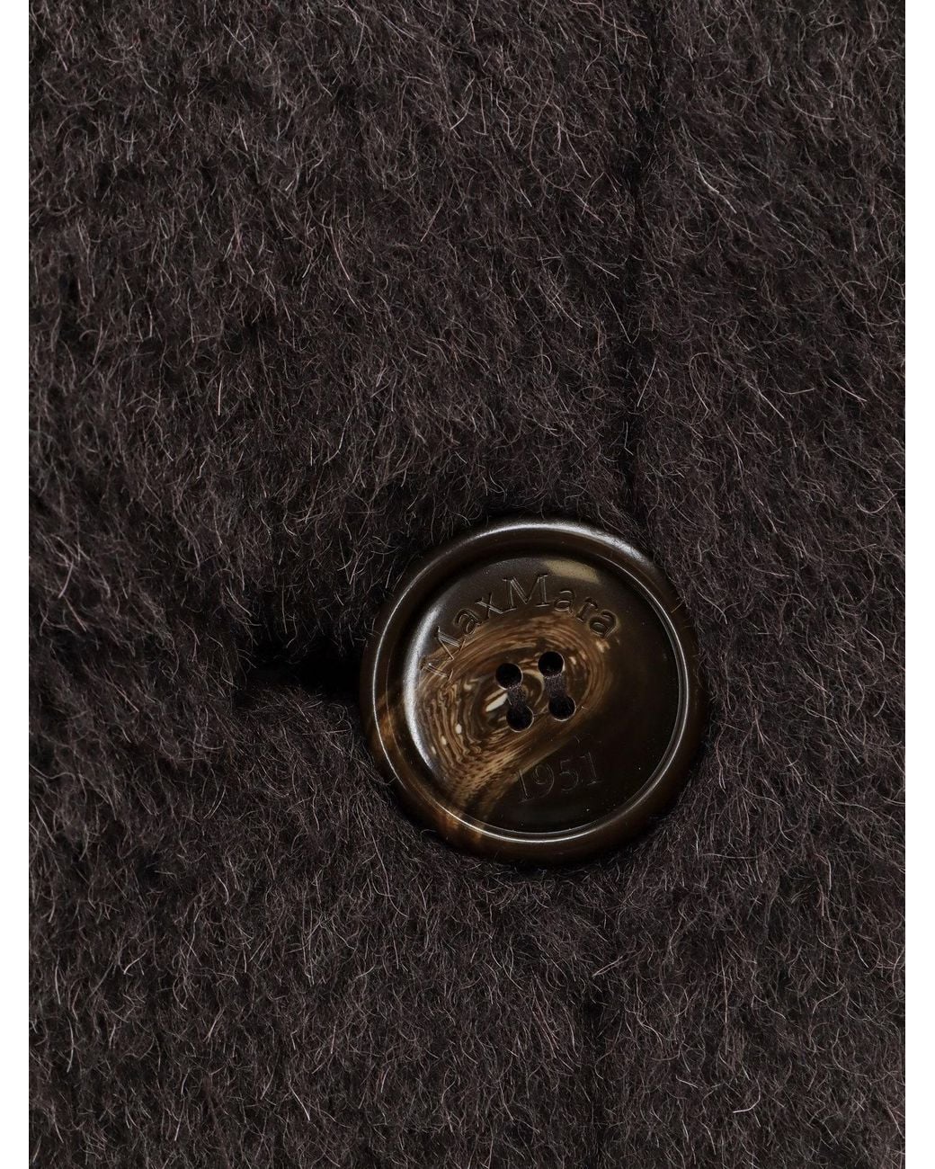 Max Mara Black Boxy Button-Front Jacket
