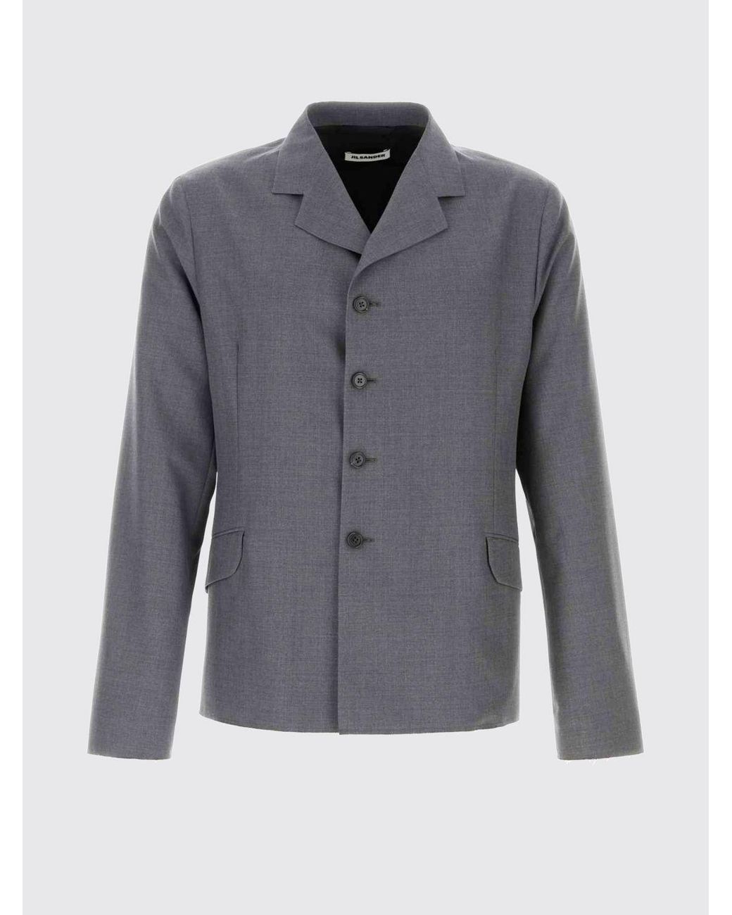 Jil Sander Gray Single-Breasted Tailored Jacket for men