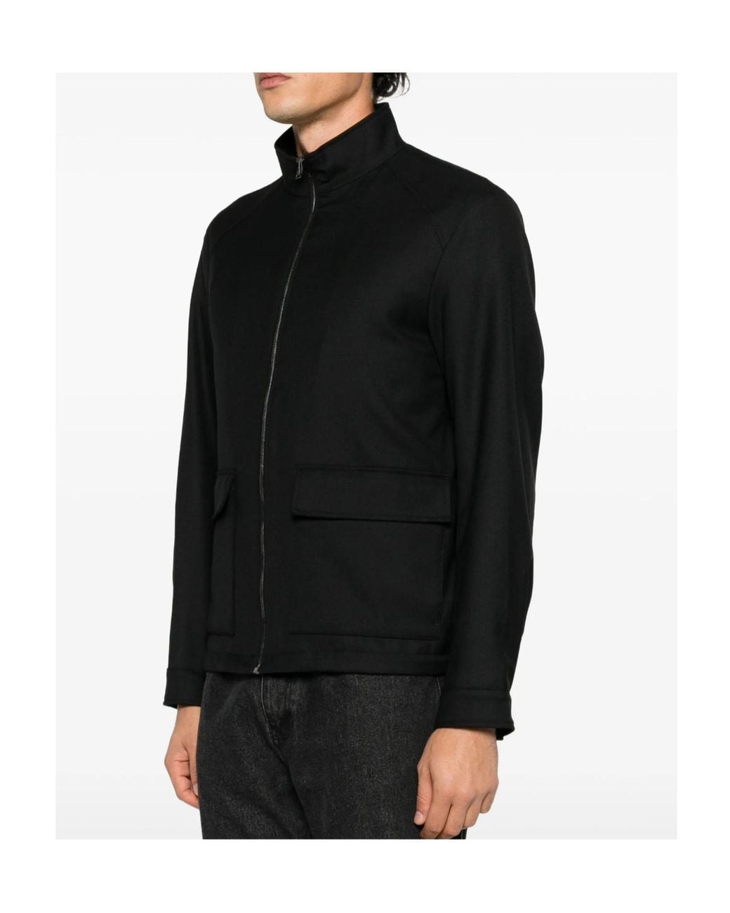 Herno Black Long-Sleeve Jacket for men