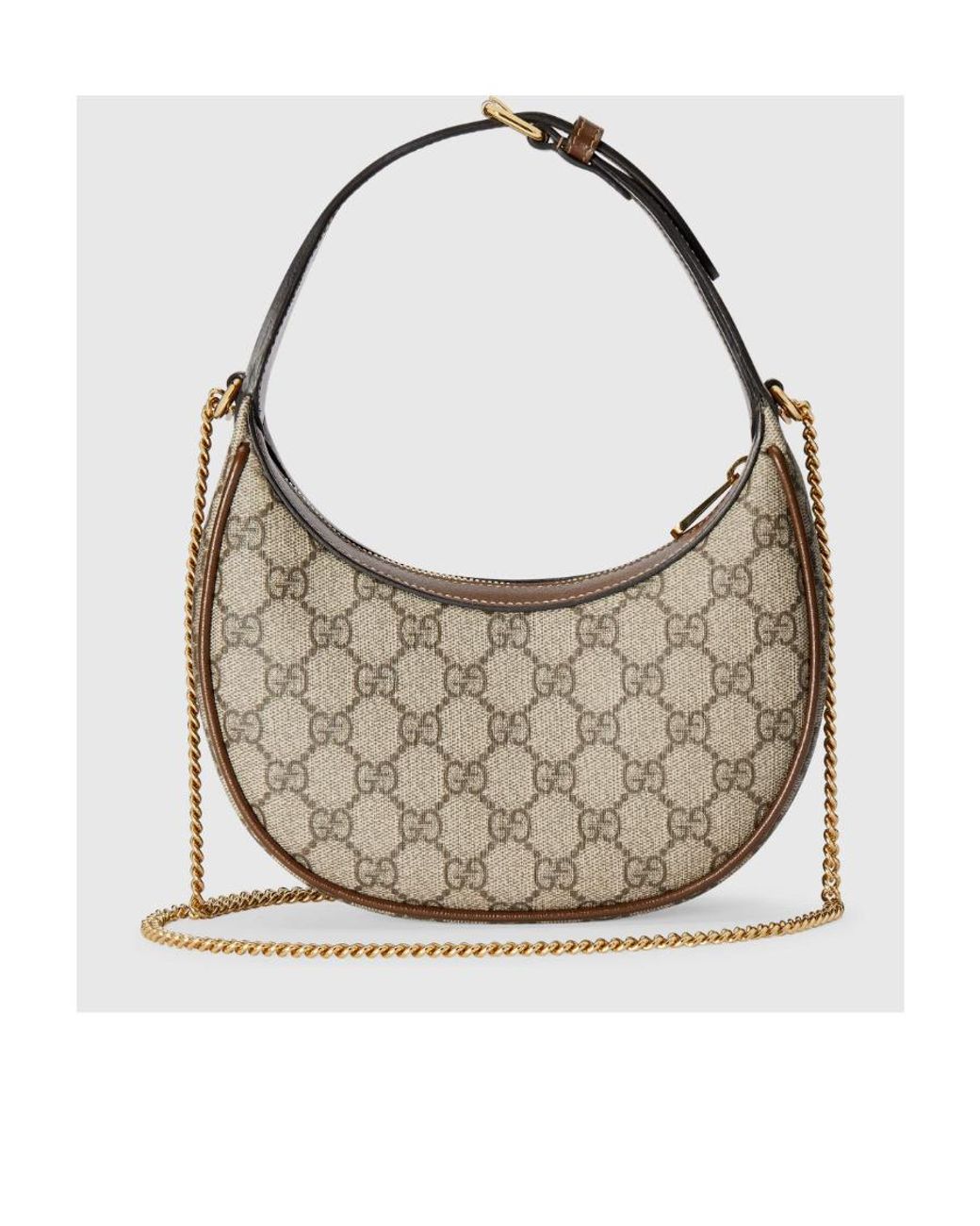 Gucci Gray Gg Half-Moon Mini Bag