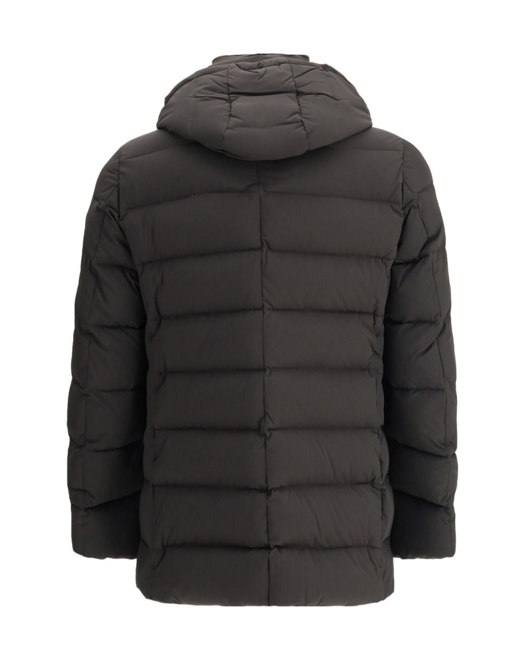 Moorer Black Florio Double-Breasted Padded Jacket for men