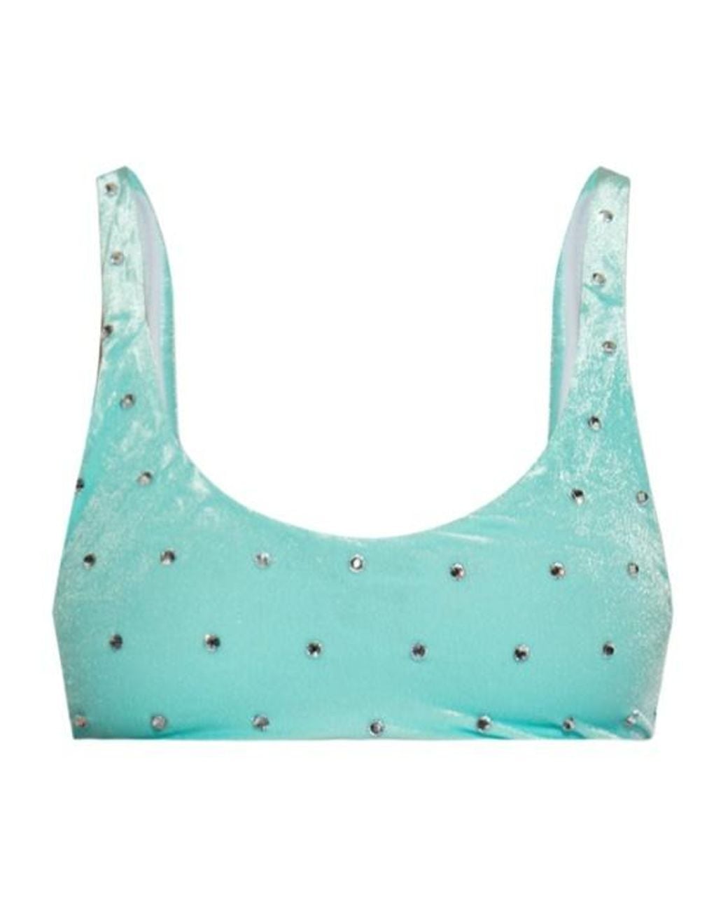 DSquared² Blue Decorated Swimsuit Top