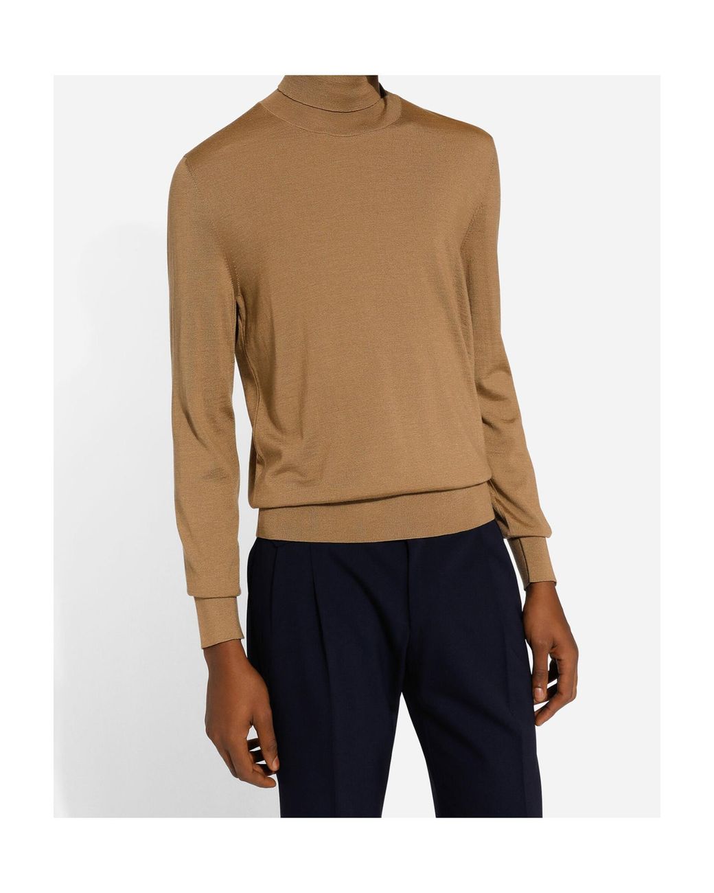 Dolce & Gabbana Brown Roll-Neck Jumper for men