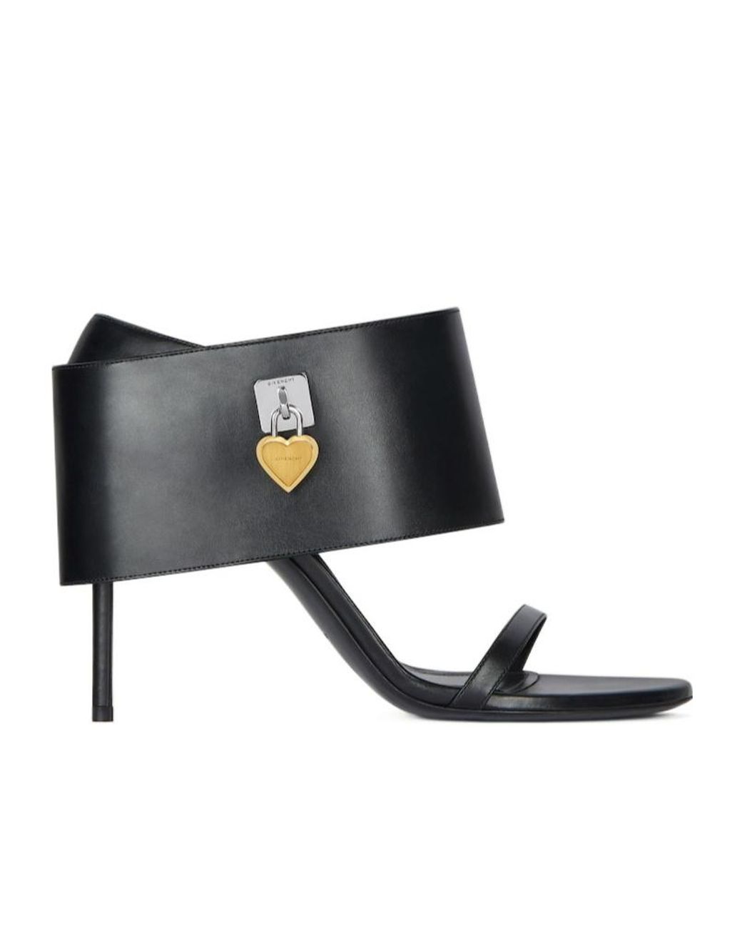 Givenchy Black Shark Lock Detailed Sandals