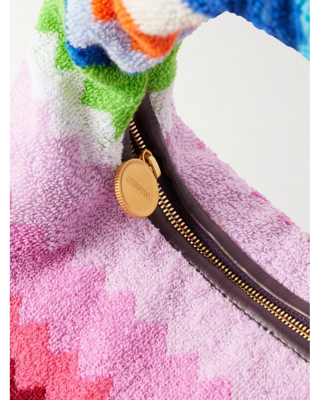 Missoni Red Striped Terry Shoulder Bag