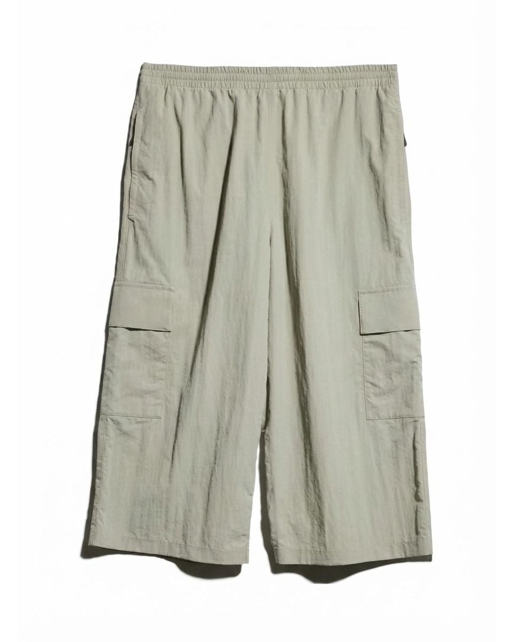 Gucci Gray Nylon Cargo Pants With Wrinkle Effect for men