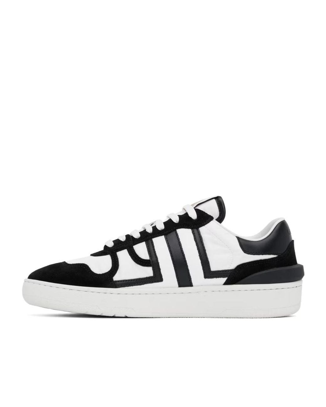 Lanvin Black Clay Mesh Low-Top Sneakers for men