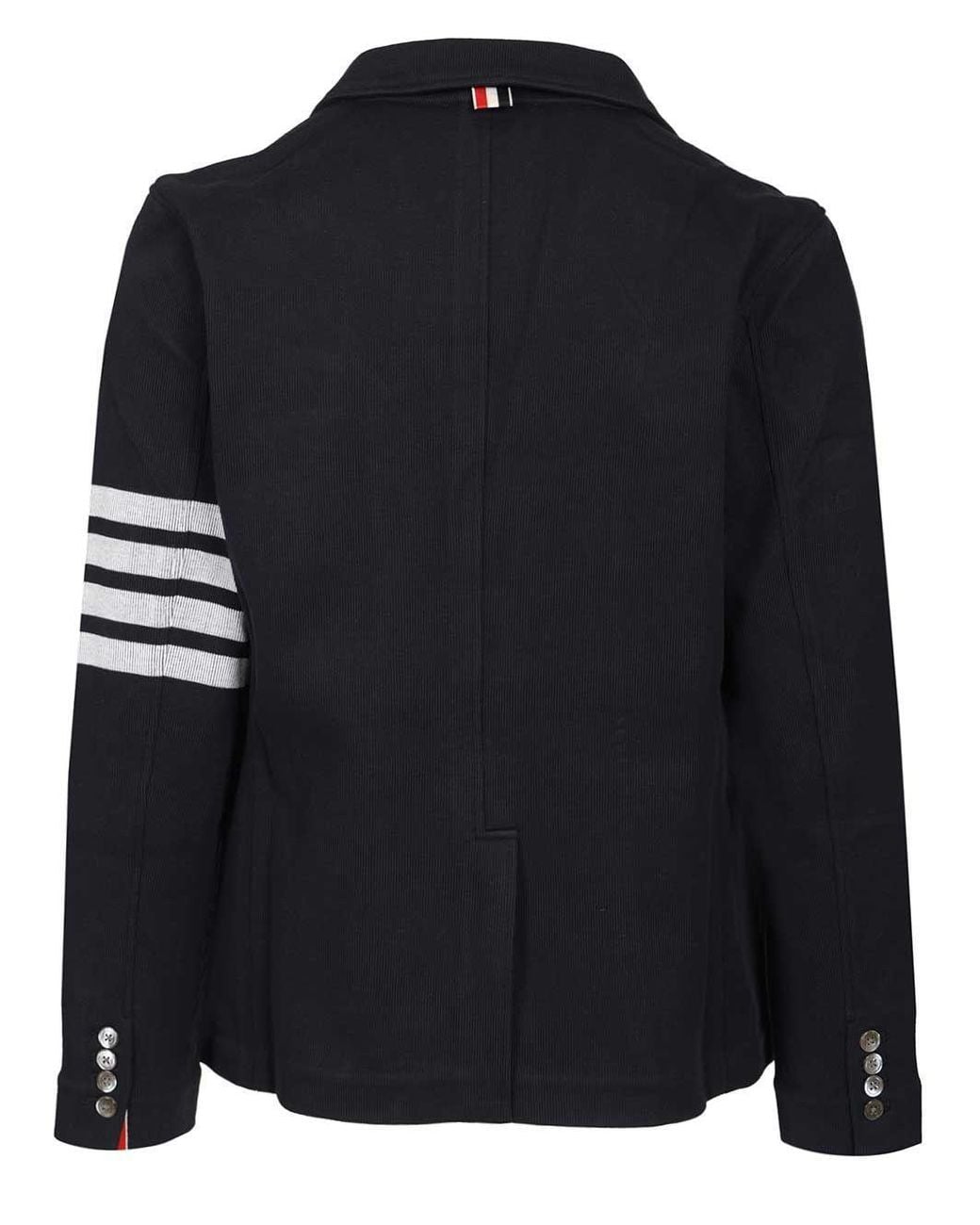 Thom Browne Blue Double Face Knit 4-Bar Sack Jacket for men
