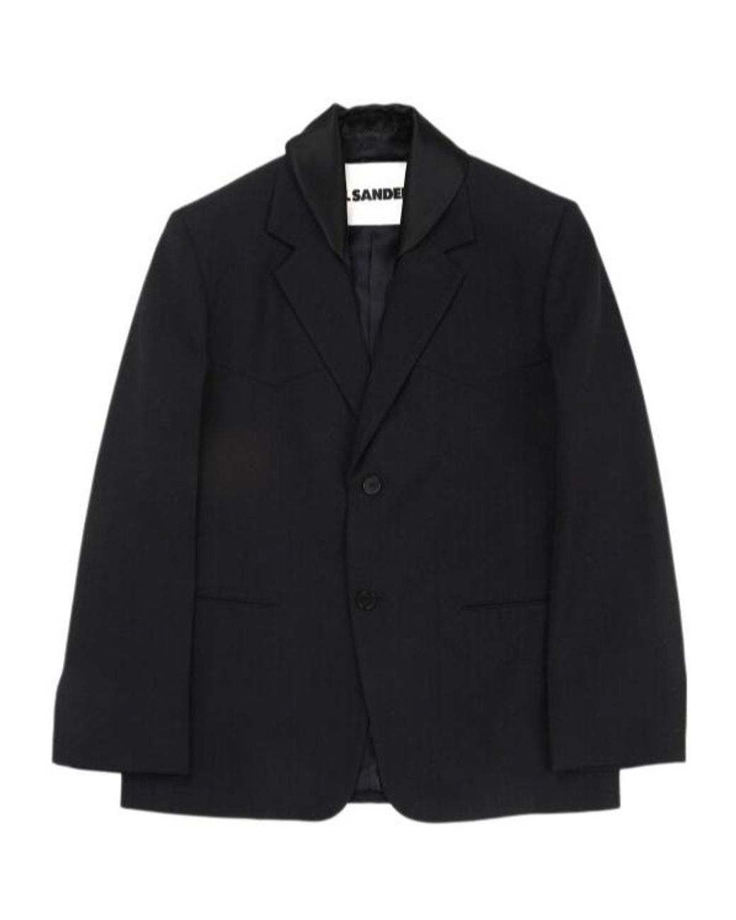 Jil Sander Black Button Blazer for men