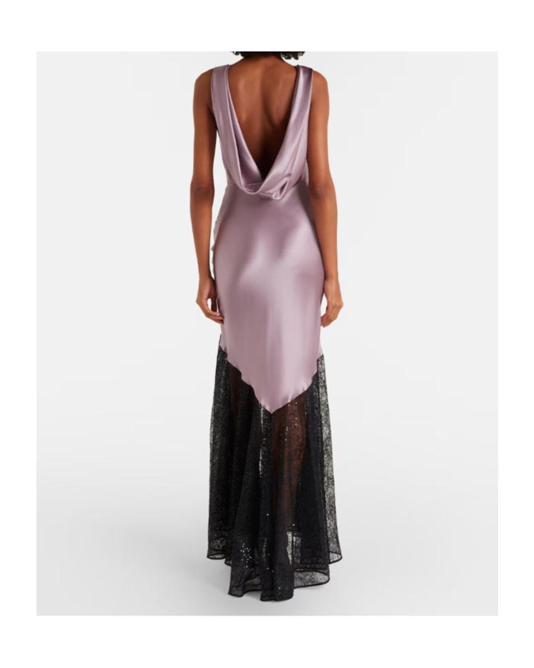 Nina Ricci Purple Silk-Blend Gown