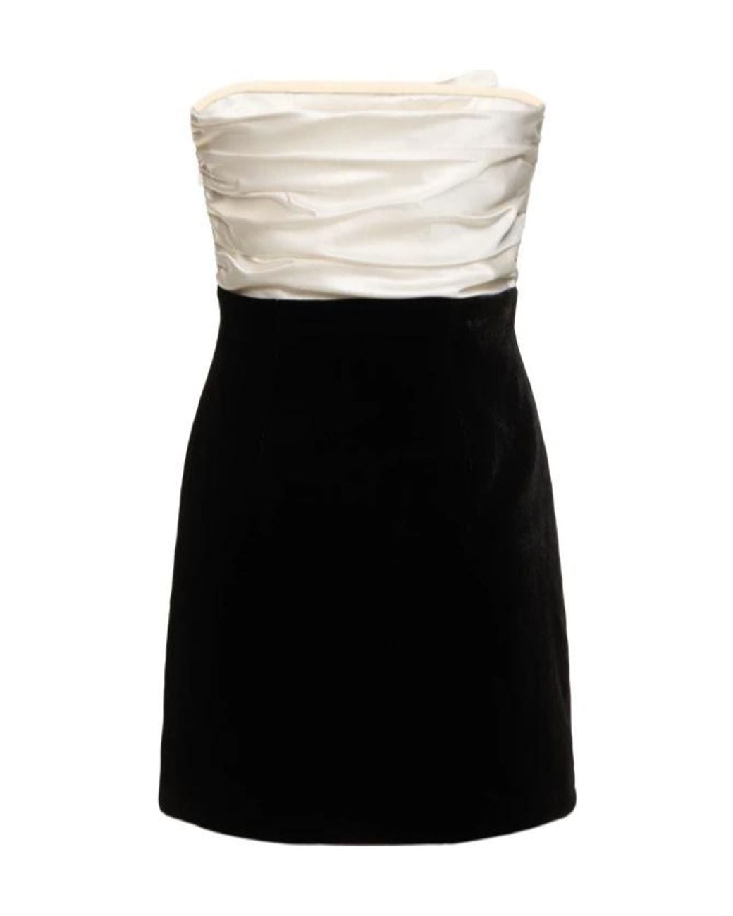 Alessandra Rich Black Strapless Mini Dress