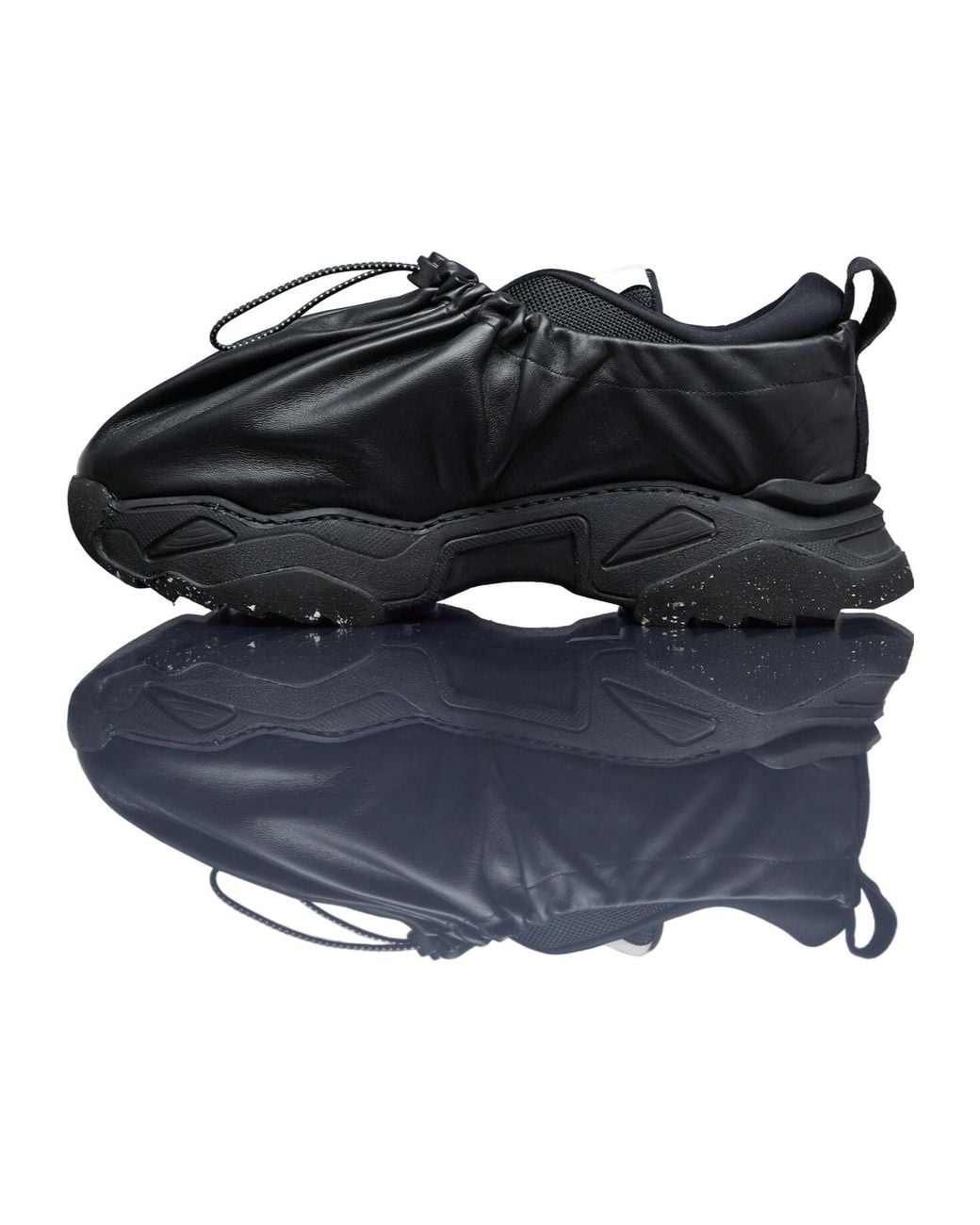Vivienne Westwood Black Logo-Printed Drawstring Layered Sneakers for men