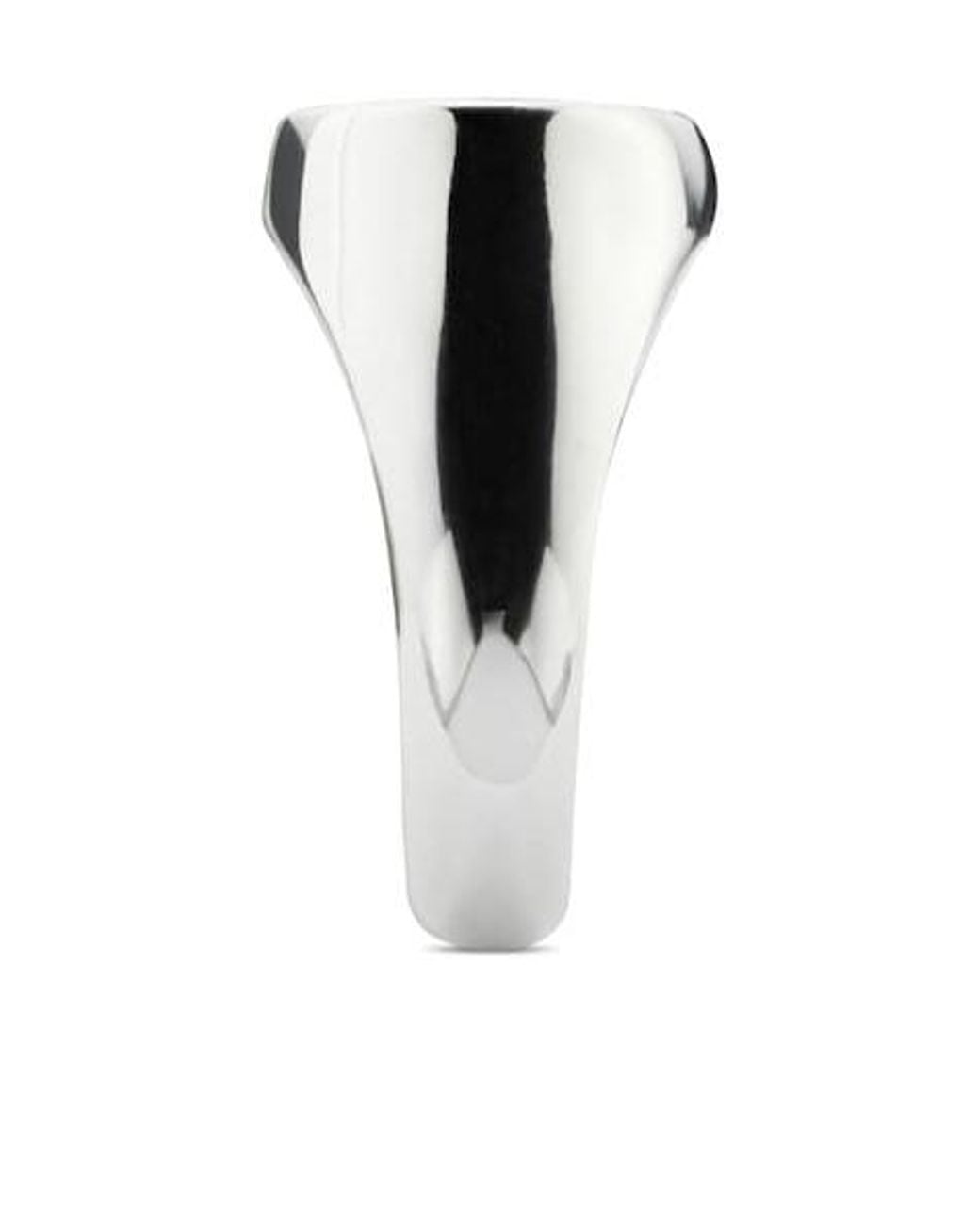 Gucci White Trademark Oval Ring for men