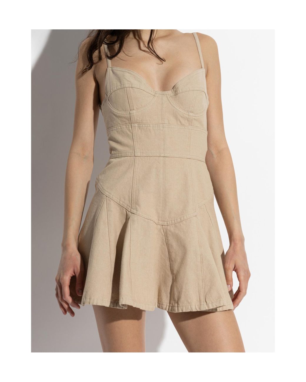 DSquared² Natural Oxford Denim Flouncy Dress