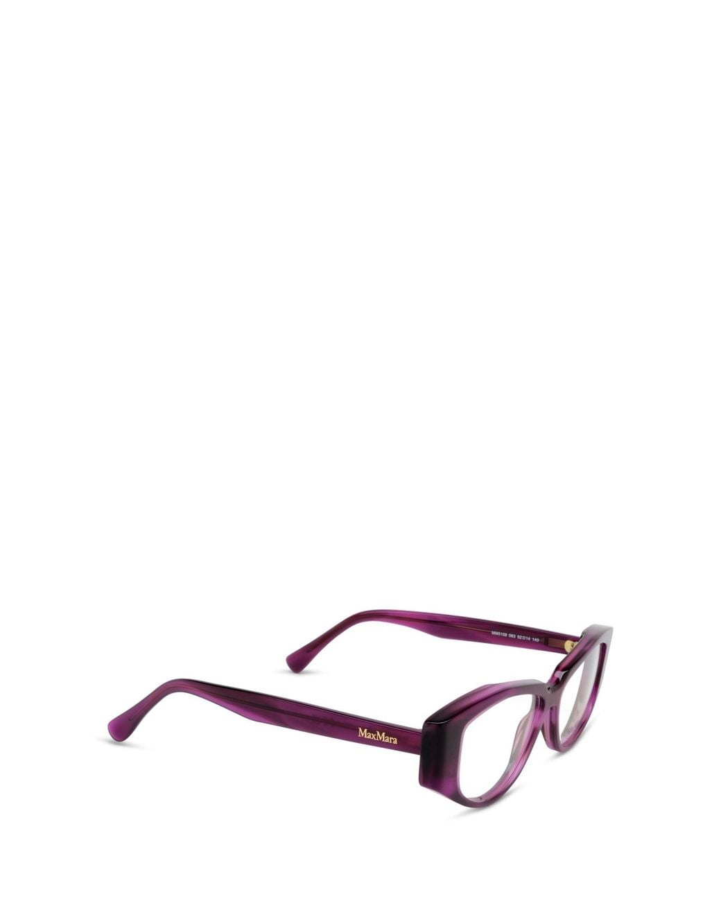 Max Mara White Irregular Frame Glasses