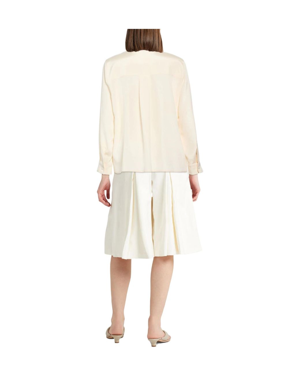 Max Mara White Solid Colour Shirts
