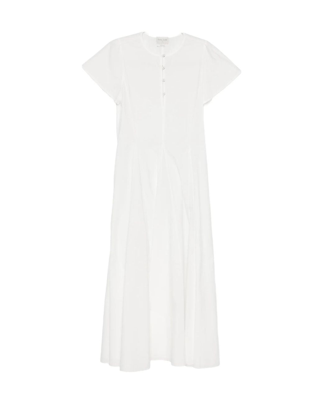 Forte_forte White Button-Up Flared Maxi Dress