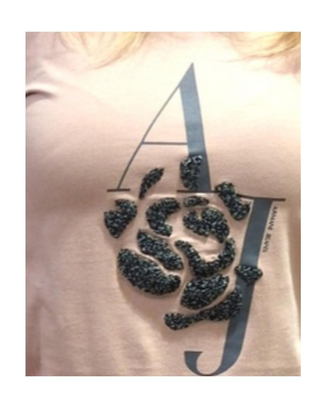 Armani Jeans Natural Logo Round Collar Blouse