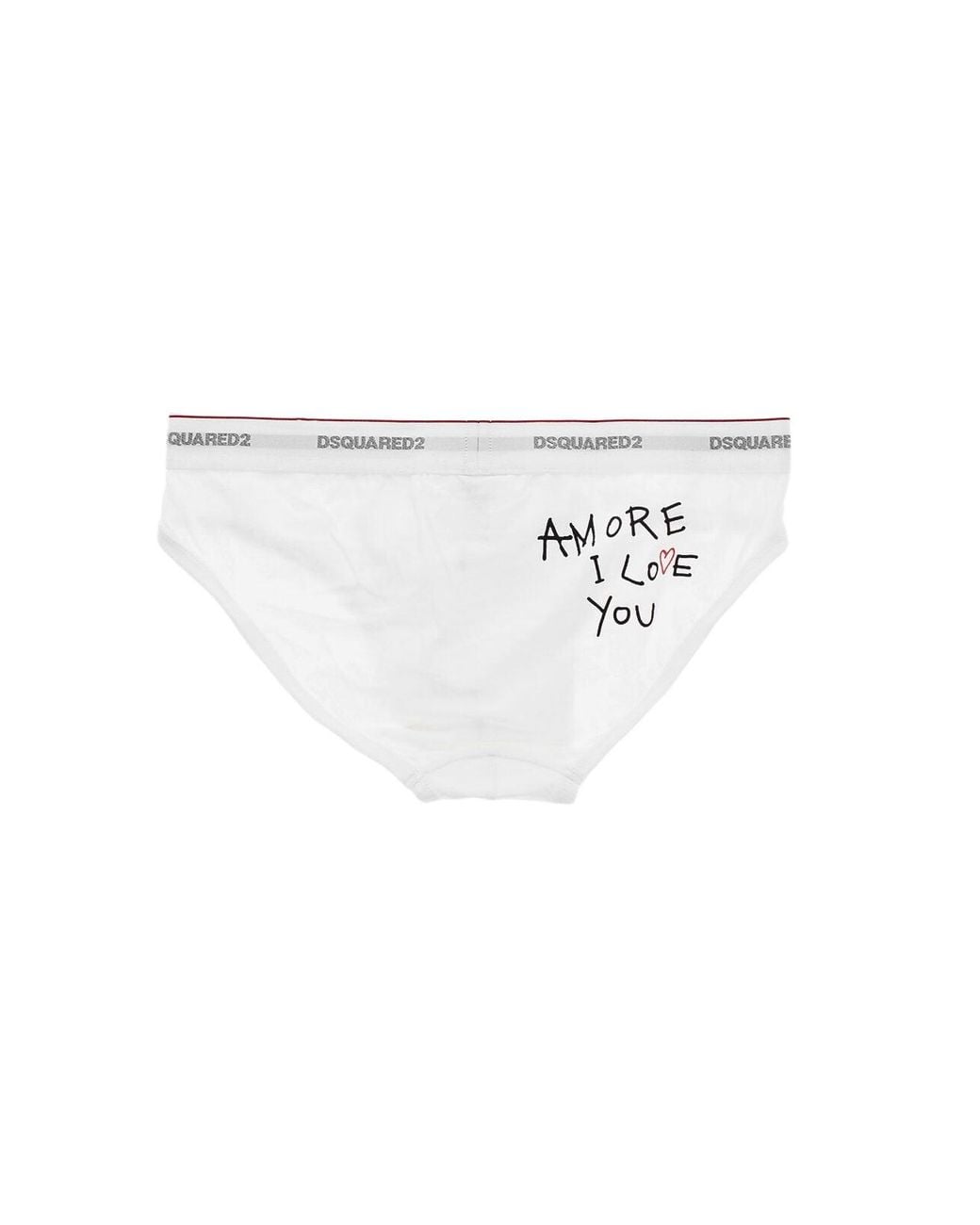 DSquared² White Graphic-Print Modal Briefs for men