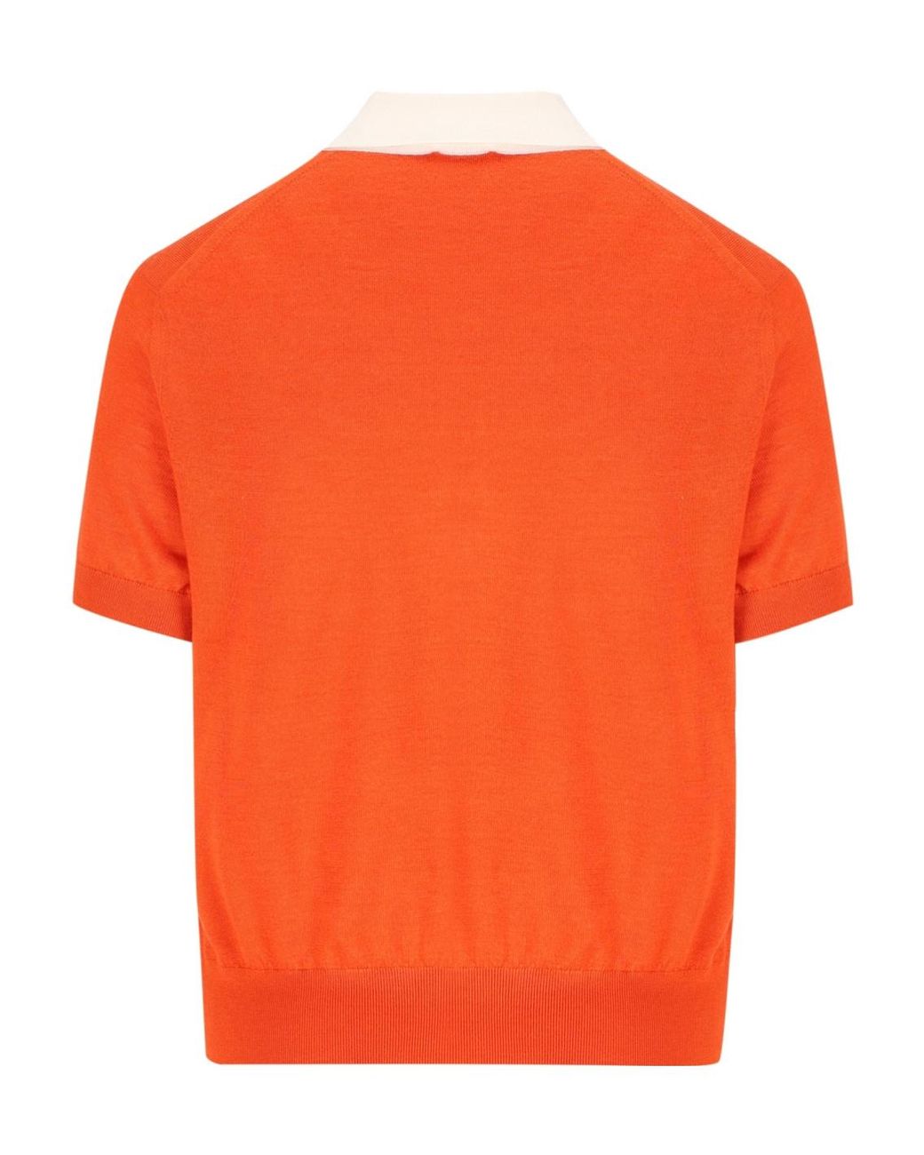 Céline Orange Polo Sweater