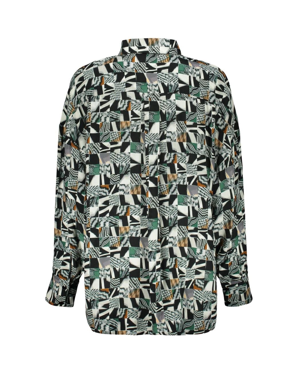 Missoni Green Geometric Print Button-Up Shirt