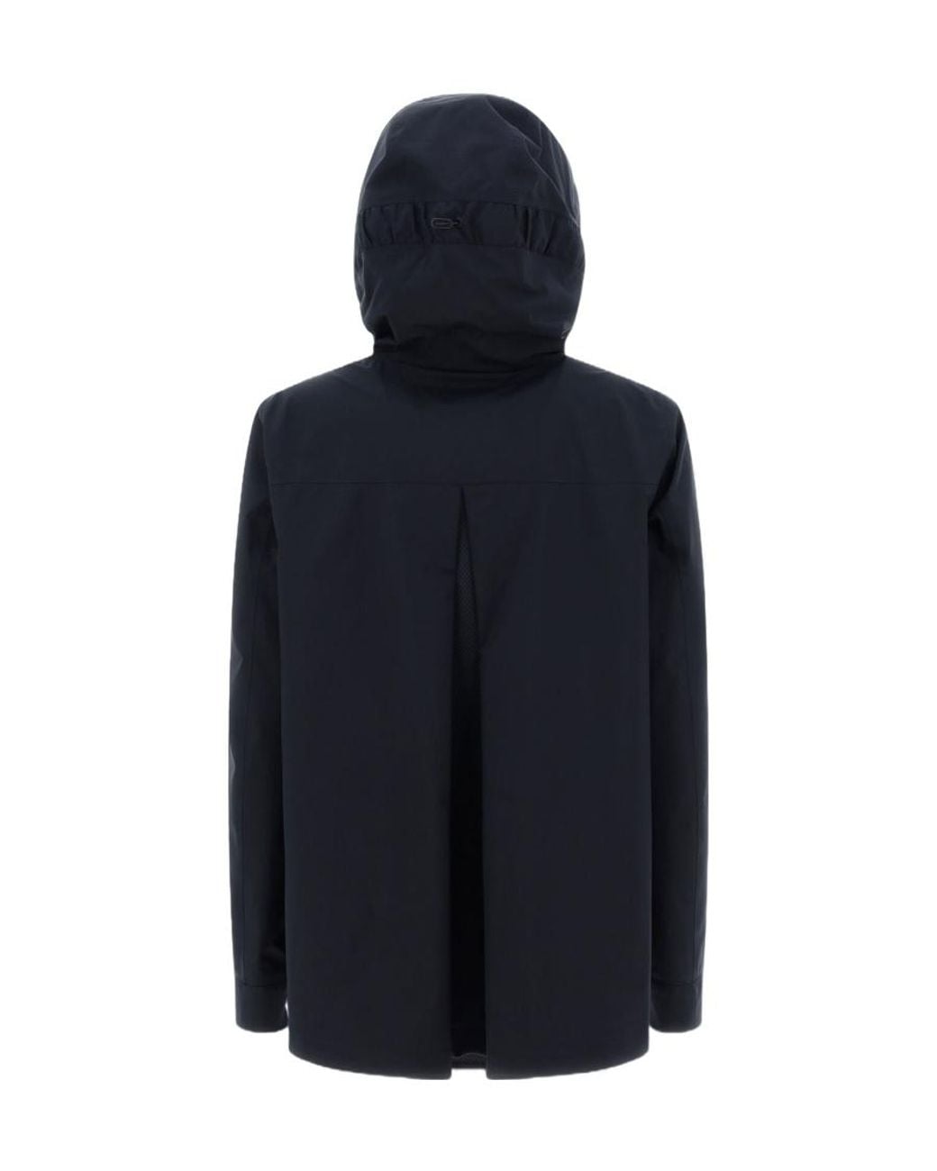 Herno Blue Long-Sleeved Hooded Jacket