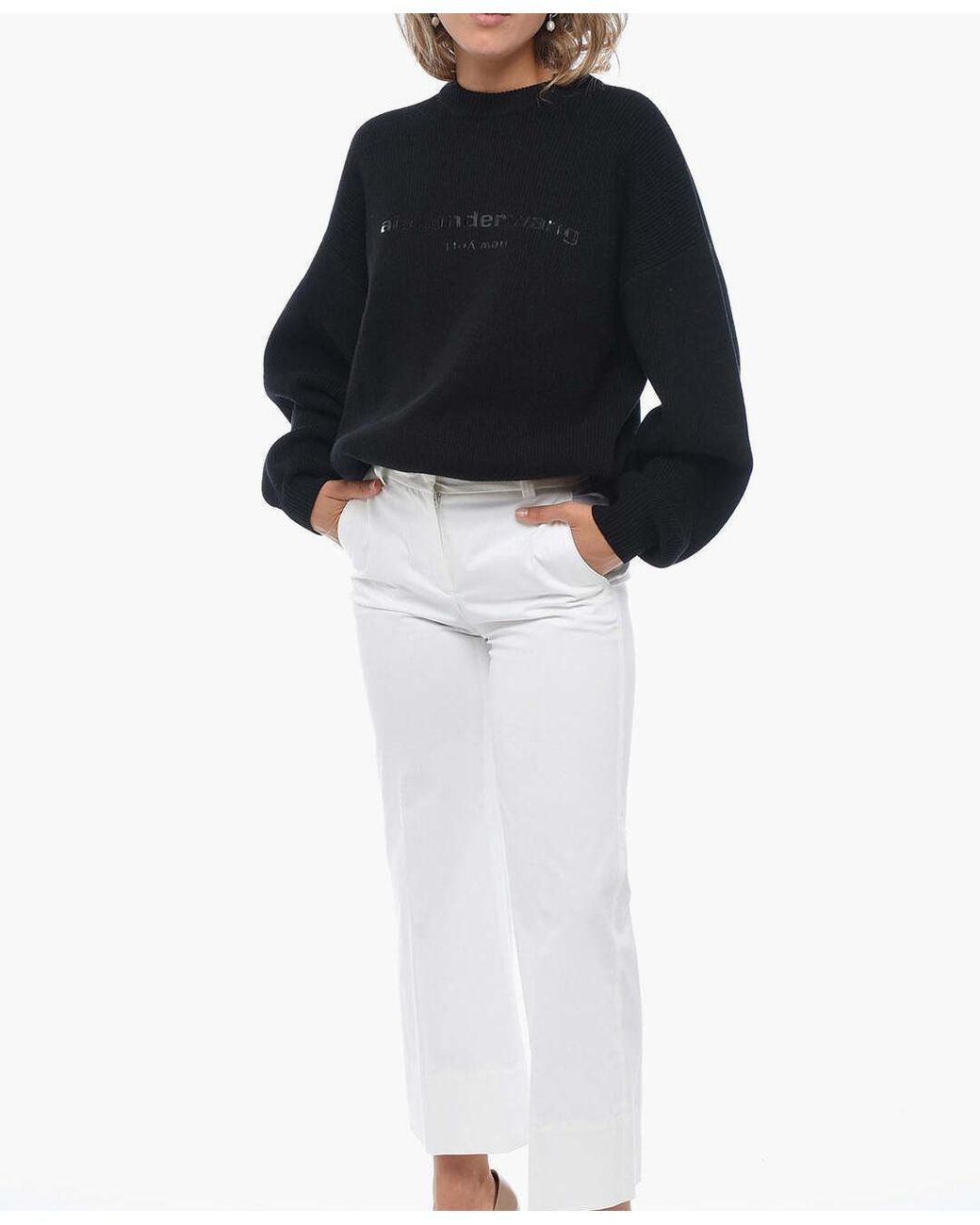 Ql2 Black Cropped Trousers