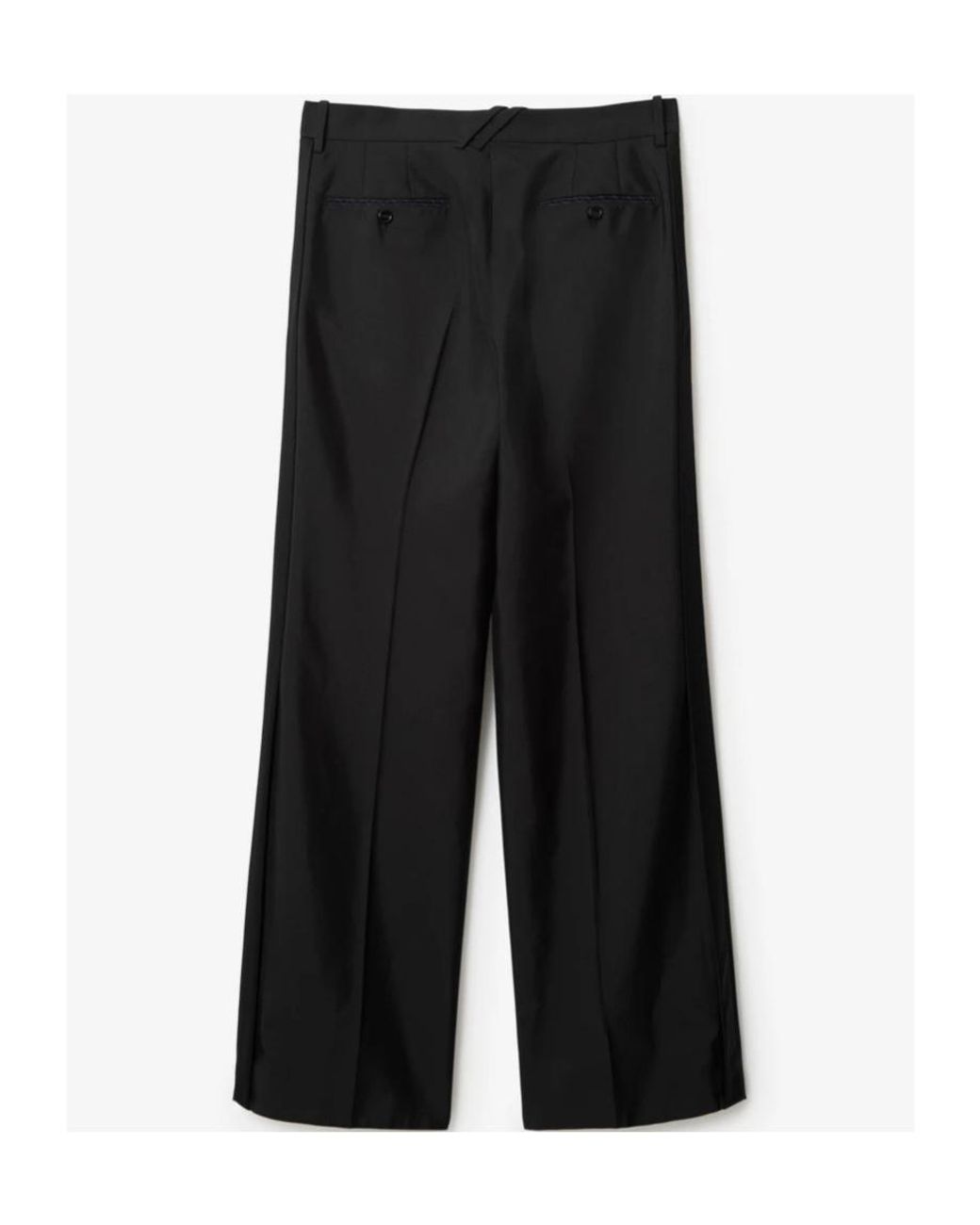 Burberry Black Straight-Leg Logo Charm Tailored Trousers for men