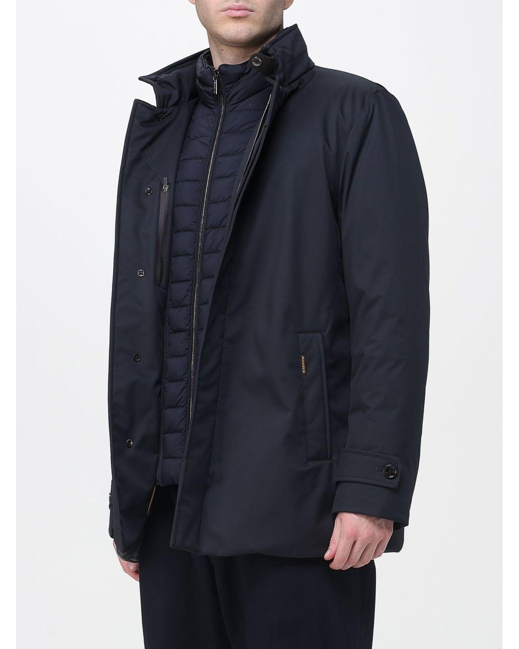 Moorer Blue Gorner-Kn Quilted Down Jacket for men