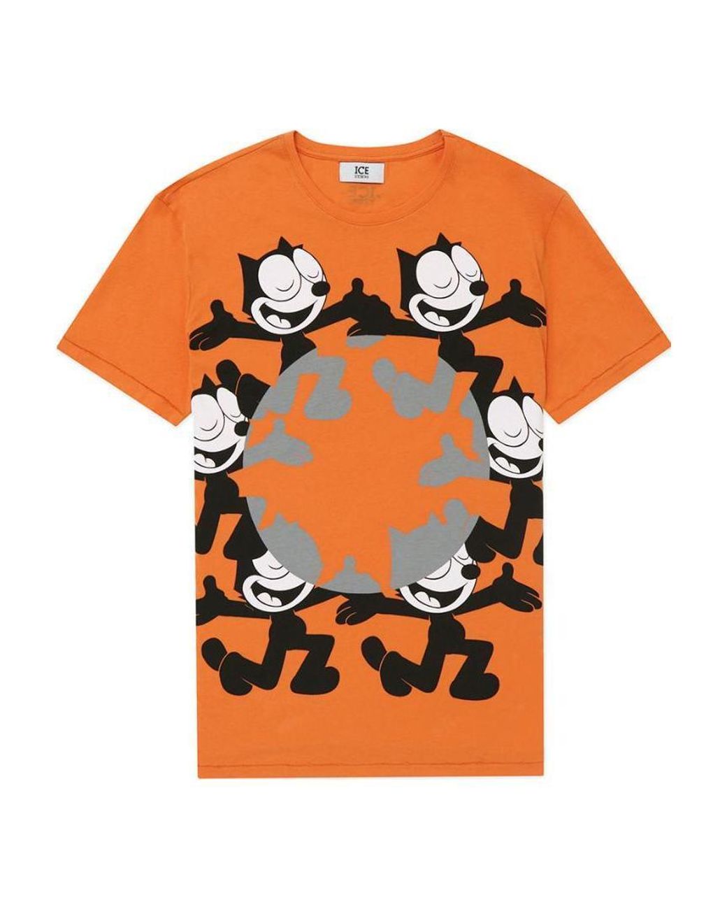 Iceberg Orange Printed T-Shirt for men