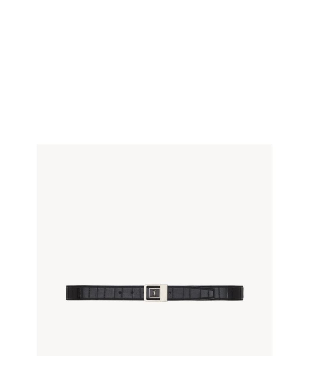 Saint Laurent White La 66 Belt for men