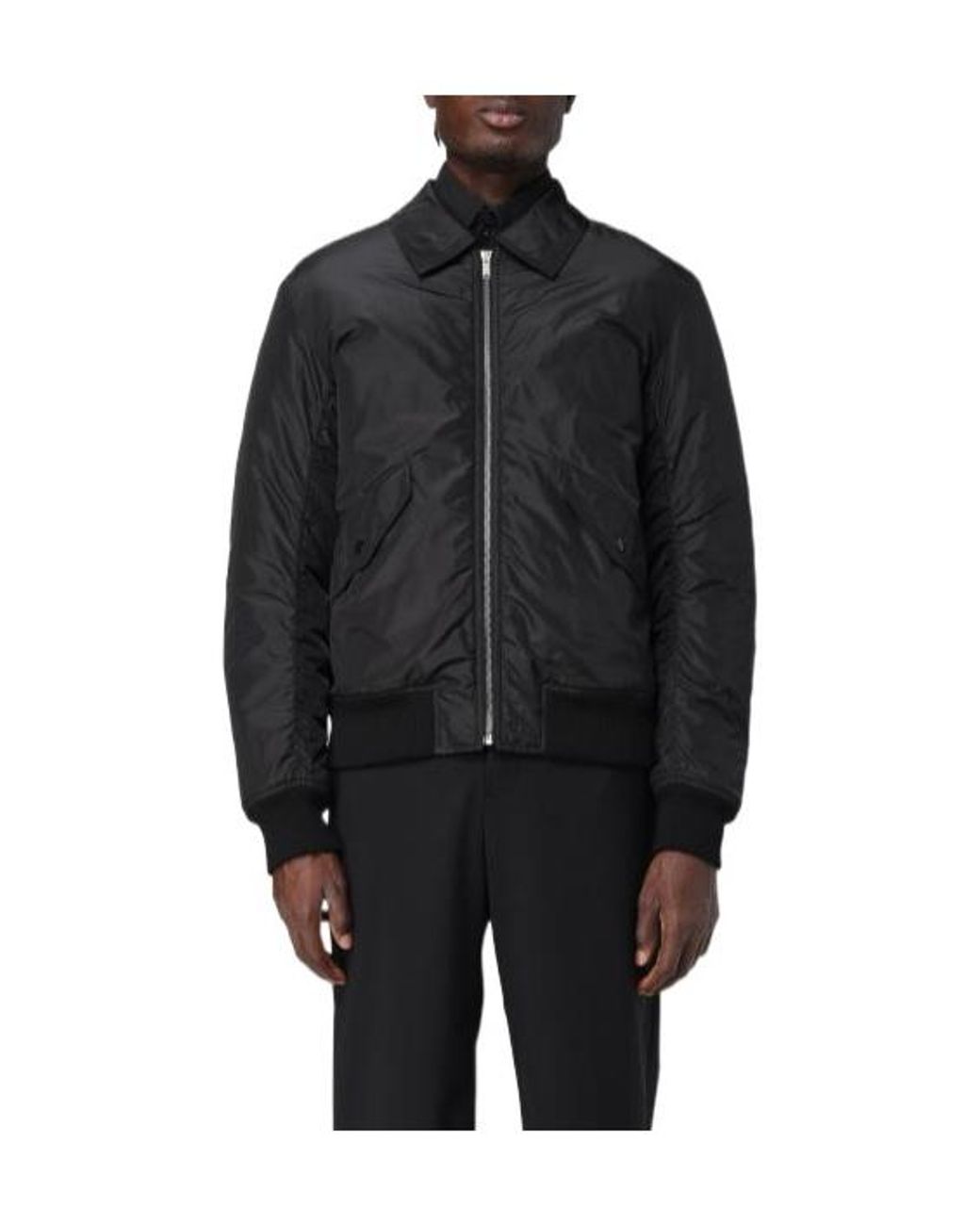 Saint Laurent Black Zip-Up Bomber Jacket for men