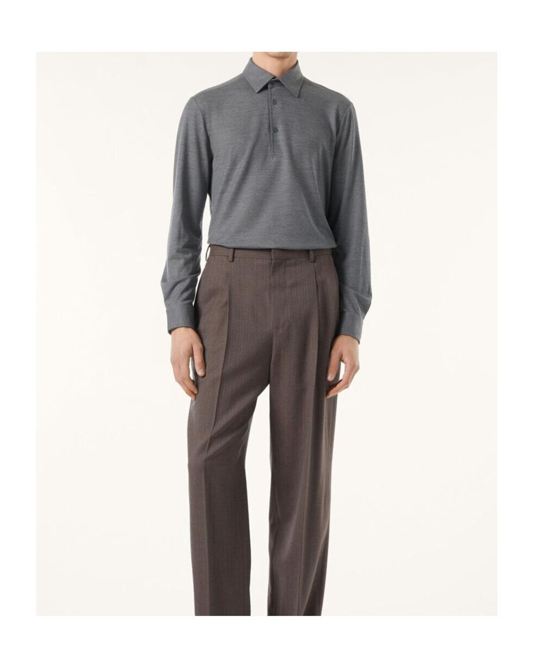 Loro Piana Gray Colmegna Polo Shirt for men