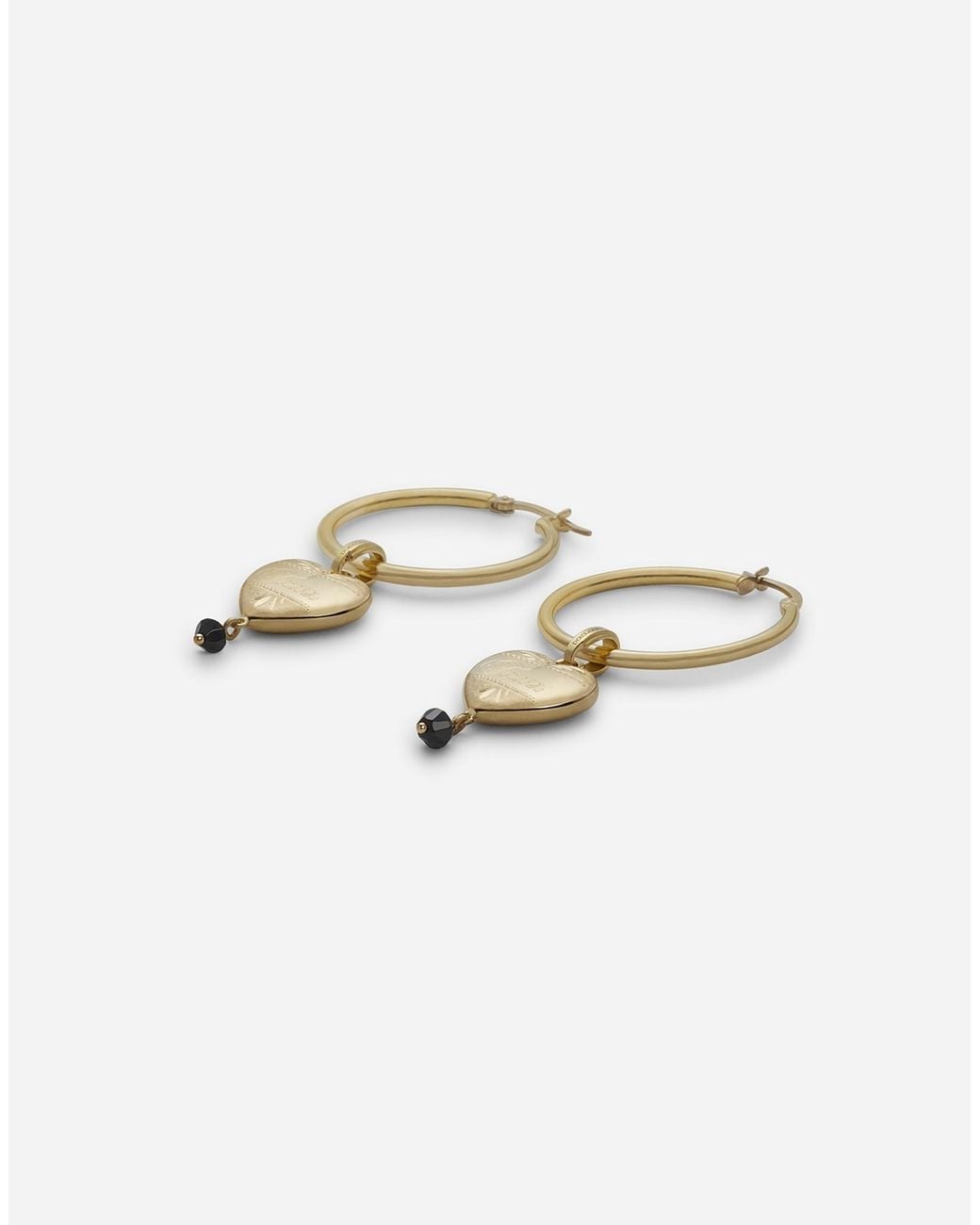 Dolce & Gabbana Metallic Heart Pendant Earrings