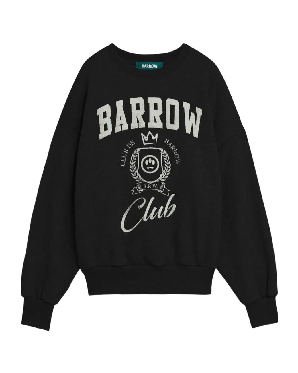 Barrow Black Open-Back Sweatshirt