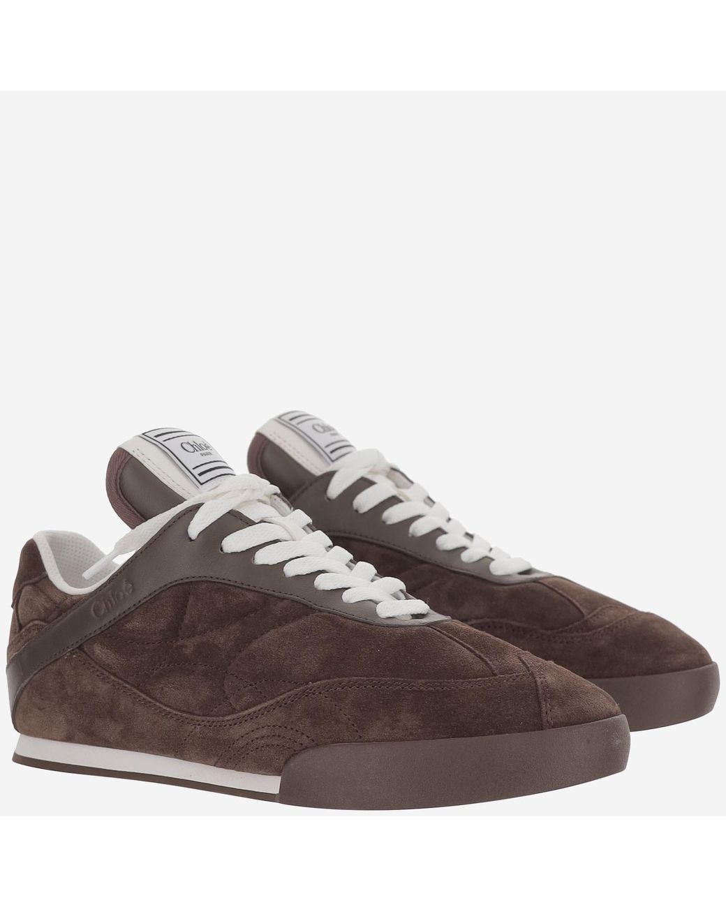 Chloé Brown Chloé Kick Lace-Up Sneakers