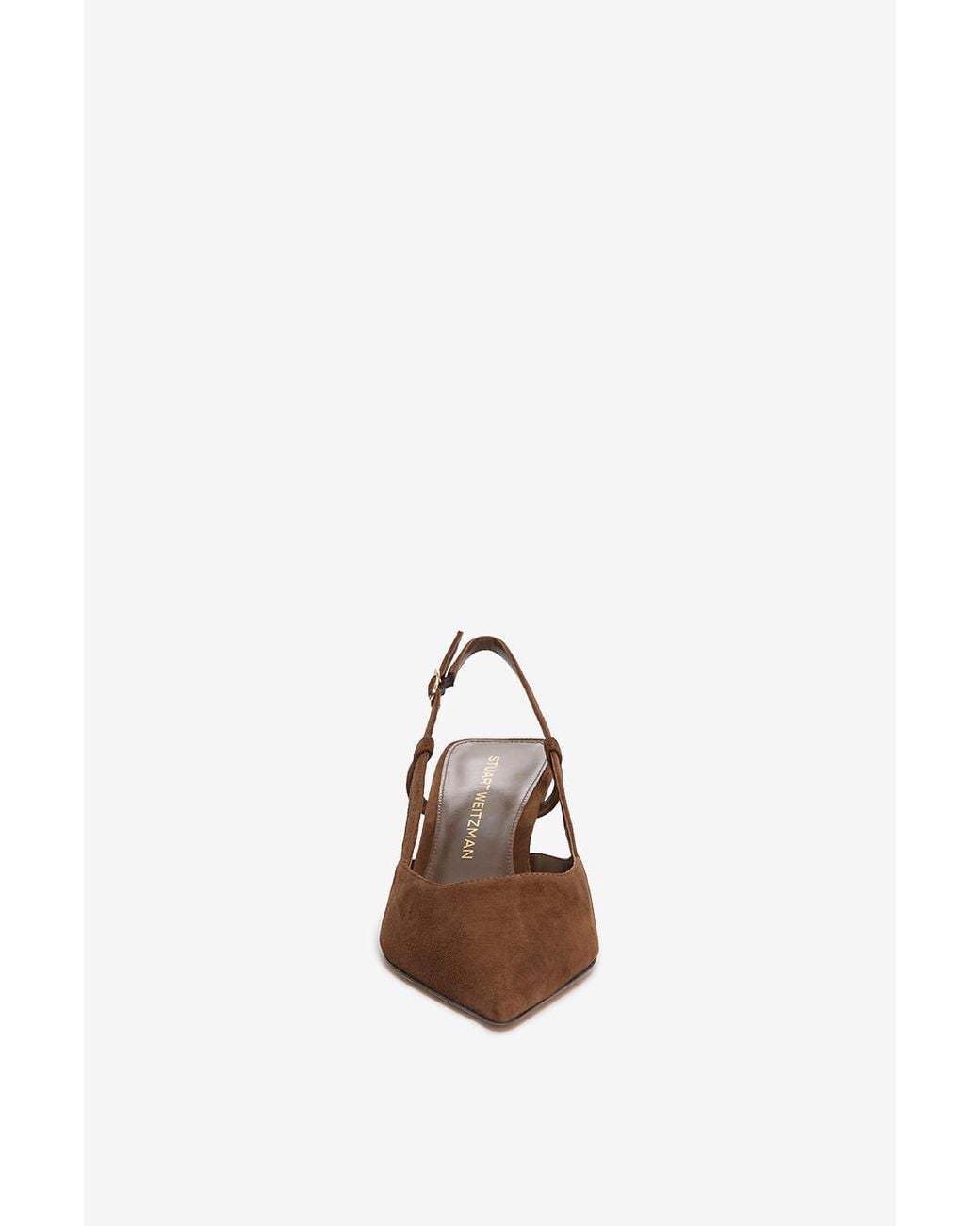 Stuart Weitzman Brown Pointed-Toe High-Heeled Sandals