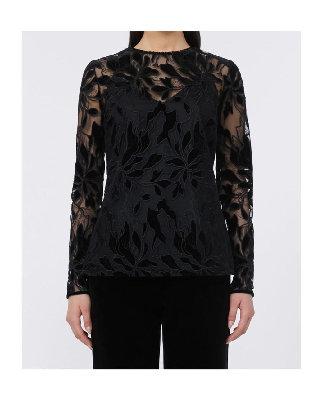 Max Mara Black Studio Long-Sleeved Top