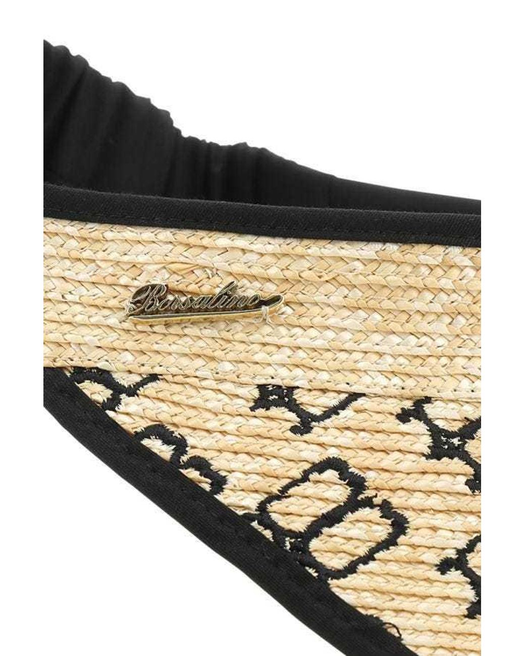 Borsalino White Visor B Braided-Straw Visor