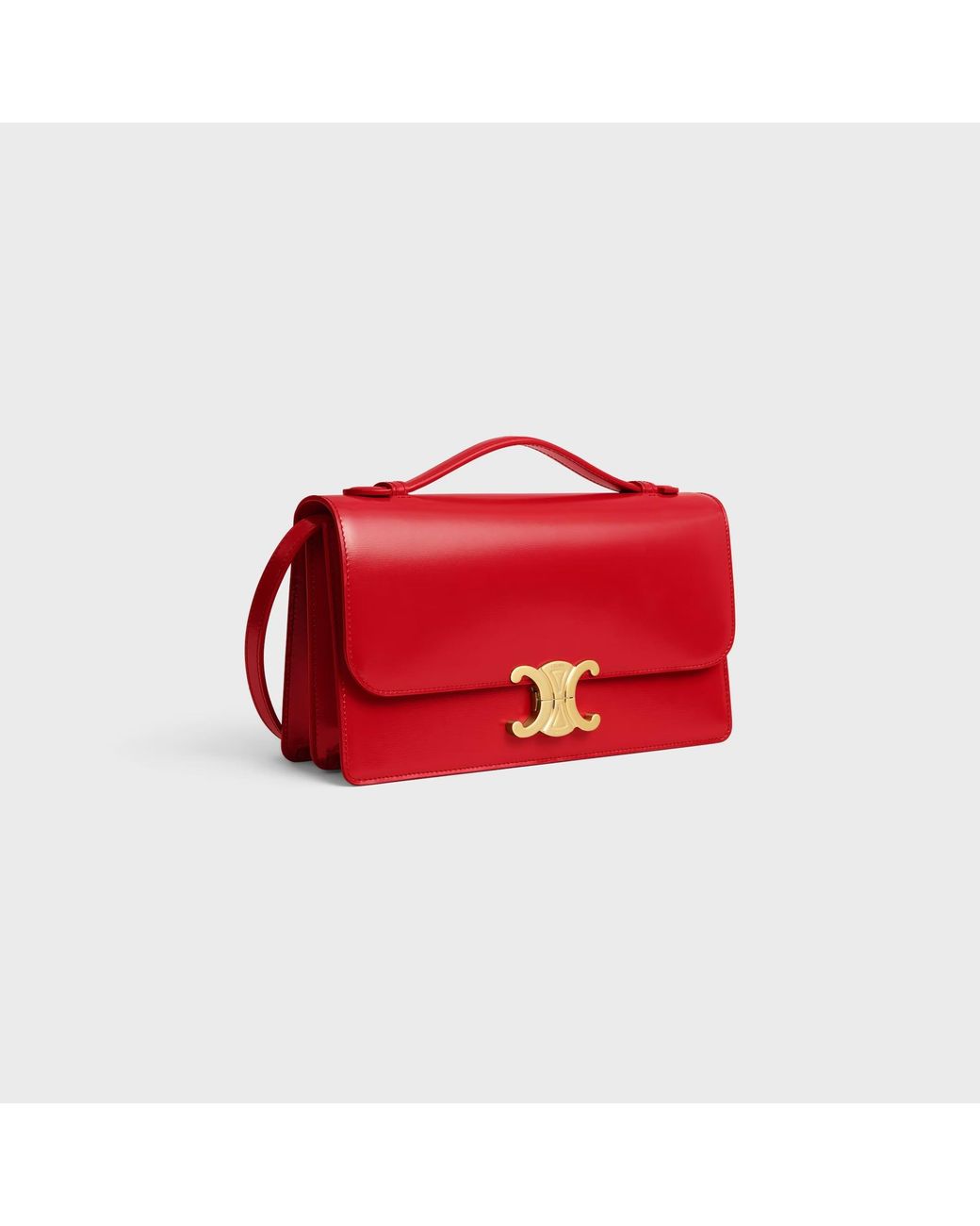 Céline Red Medium Triomphe Folio