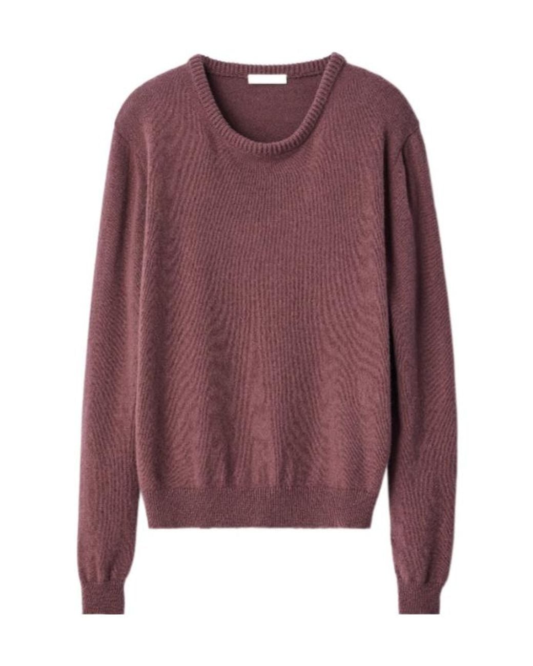 Lemaire Purple Crew-Neck Sweater for men